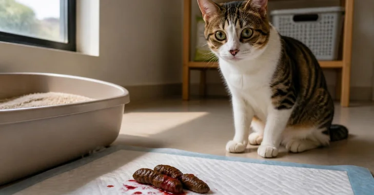 What Blood in Cat Stool Can Look Like